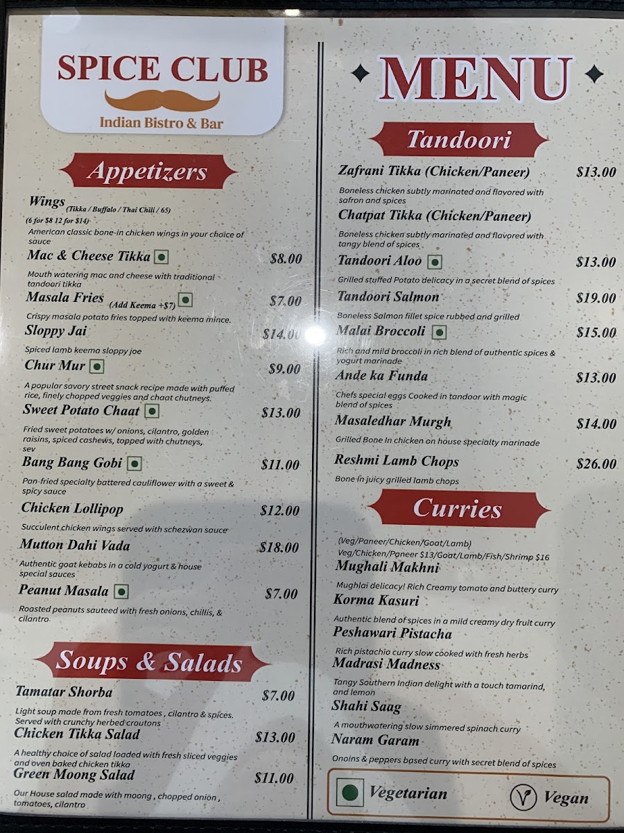 Menu Spice Club-3