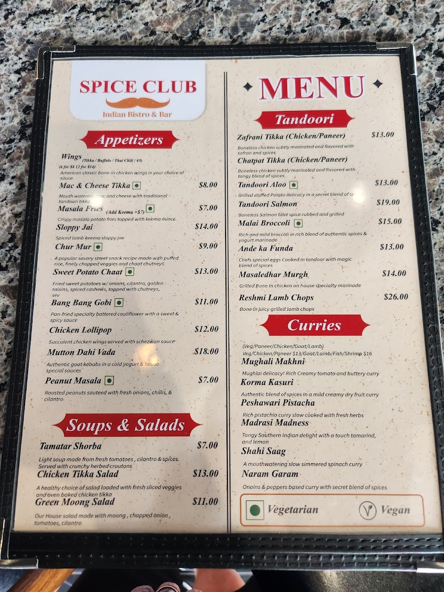 Menu Spice Club-8